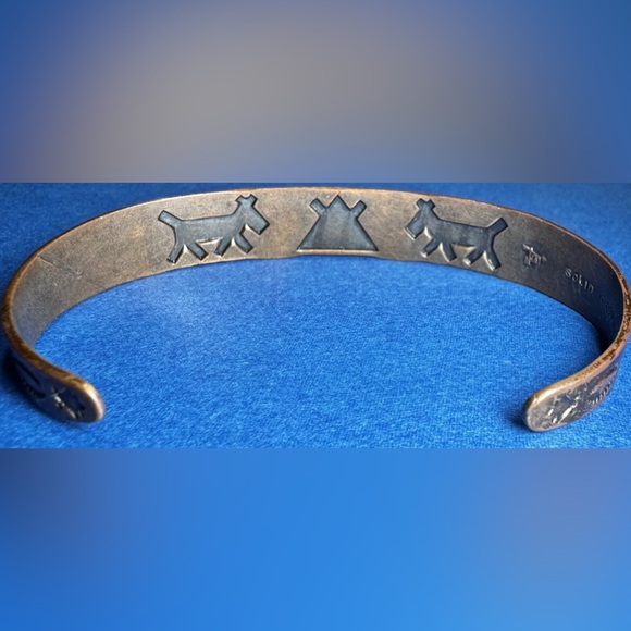 Bell Trading Post Copper Bracelet Southwestern Geometric Designs 1960s Original - Picture 4 of 8
